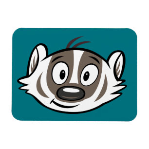 Männlicher Känguru-Dachs-Gesicht Ricky Waschbär Magnet