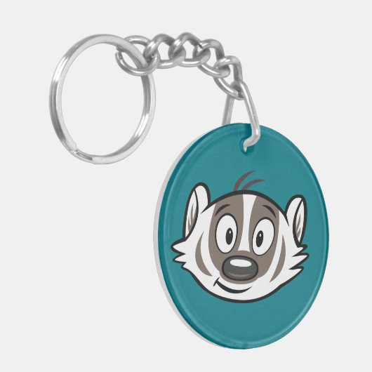 Männlicher Känguru-Dachs-Gesicht Ricky Waschbär-| Schlüsselanhänger (Vorderseite links)