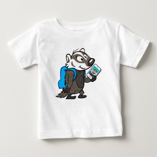 Männlicher Känguru-Dachs Selfie Ricky Waschbär-| Baby T-shirt (Vorderseite)