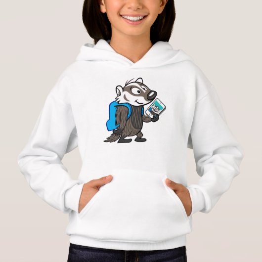 Männlicher Känguru-Dachs Selfie Ricky Waschbär-| Hoodie (Vorderseite)