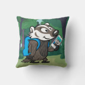 Männlicher Känguru-Dachs Selfie Ricky Waschbär-| Kissen (Rückseite)