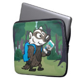 Männlicher Känguru-Dachs Selfie Ricky Waschbär-| Laptopschutzhülle (Vorderseite Links)