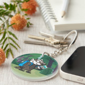 Männlicher Känguru-Dachs Selfie Ricky Waschbär-| Schlüsselanhänger (Vorderseite rechts)