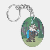 Männlicher Känguru-Dachs Selfie Ricky Waschbär-| Schlüsselanhänger (Vorderseite links)