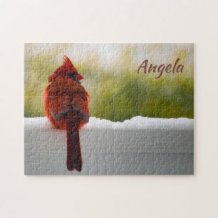 Männlicher Kardinal 14x11 herausfordernd Puzzle