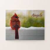 Männlicher Kardinal 14x11 leicht Puzzle (Horizontal)