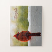 Männlicher Kardinal 14x11 leicht Puzzle (Vertikal)