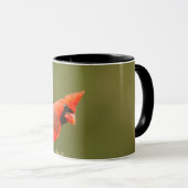 Männlicher Kardinal auf Ast Tasse (VorderseiteRechts)