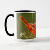 Männlicher Kardinal auf Limb Tasse (Links)