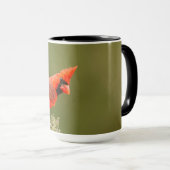 Männlicher Kardinal auf Limb Tasse (VorderseiteRechts)