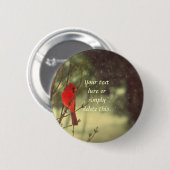 Männlicher Kardinal Button (Vorne & Hinten)