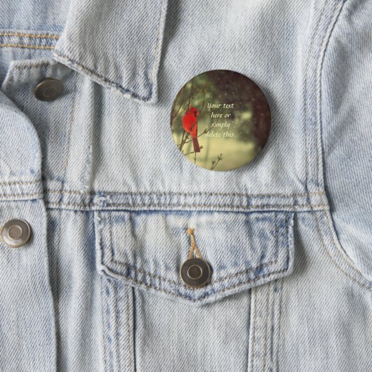 Männlicher Kardinal Button (Beispiel)
