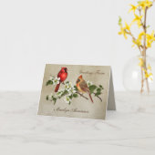 Männlicher Kardinal Dogwood Mitteilungskarten (Gelbe Blume)