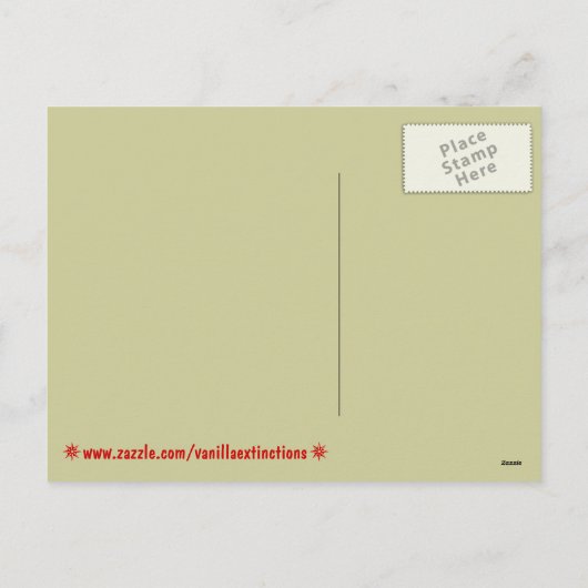 Männlicher Kardinal Feiertagspostkarte (Rückseite)