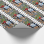 Männlicher Kardinal Geschenkpapier (Ecke)