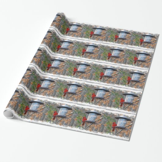 Männlicher Kardinal Geschenkpapier (Ungerollt)