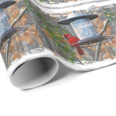 Männlicher Kardinal Geschenkpapier (Rolleneckpunkt)