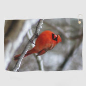 Männlicher Kardinal Golfhandtuch (Horizontal)