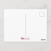 Männlicher Kardinal im Mondlicht Kirschblüten Postkarte (Rückseite)