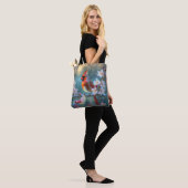 Männlicher Kardinal im Mondlicht Kirschblüten Tasche (Am Model)