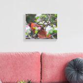 Männlicher Kardinal im Springtime Leinwanddruck (Insitu (Wohnzimmer))