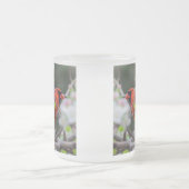 Männlicher Kardinal im Springtime Mattglastasse (Mittel)