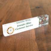 Männlicher Kardinal im Springtime Namensplakette (Seite)