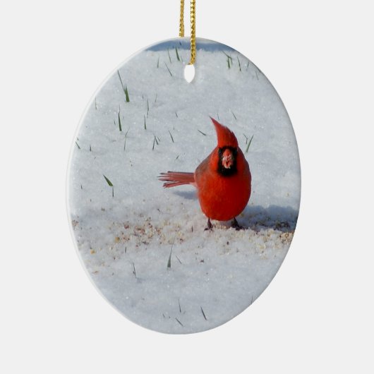 Männlicher Kardinal in der Keramik Ornament (Rechts)