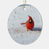 Männlicher Kardinal in der Keramik Ornament (Links)