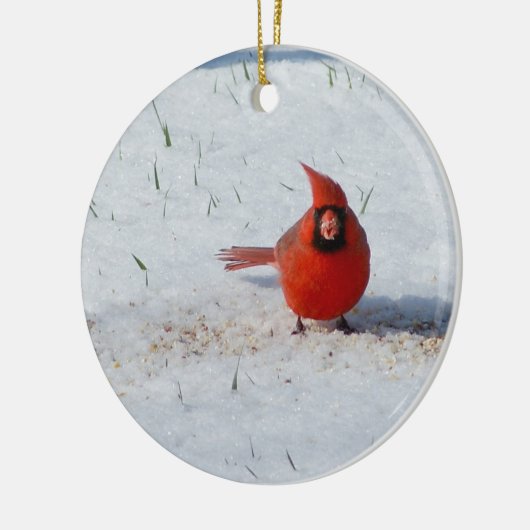 Männlicher Kardinal in der Keramik Ornament (Links)