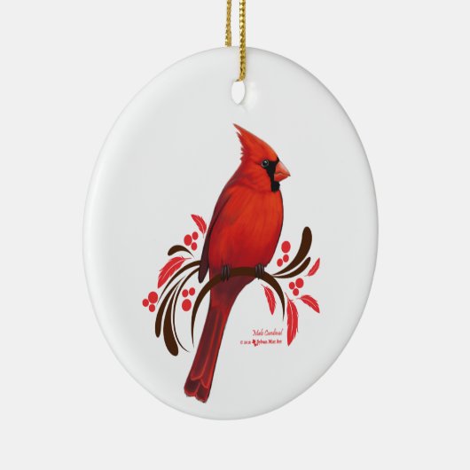 Männlicher Kardinal Keramik Ornament (Rechts)