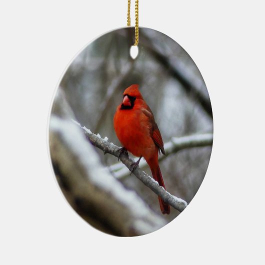 Männlicher Kardinal Keramik Ornament (Rechts)