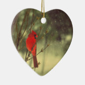 Männlicher Kardinal Keramikornament (Rechts)