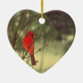 Männlicher Kardinal Keramikornament (Vorne)