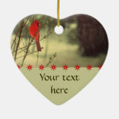 Männlicher Kardinal Keramikornament (Hinten)