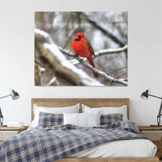 Männlicher Kardinal Leinwanddruck (Insitu (Schlafzimmer))