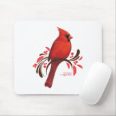 Männlicher Kardinal Mousepad (Mit Mouse)