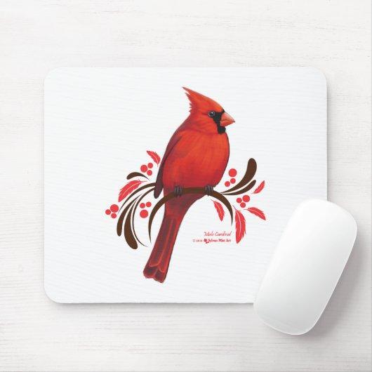 Männlicher Kardinal Mousepad (Mit Mouse)
