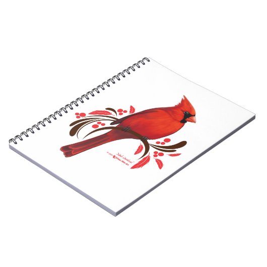 Männlicher Kardinal Notizblock (Linke Seite)