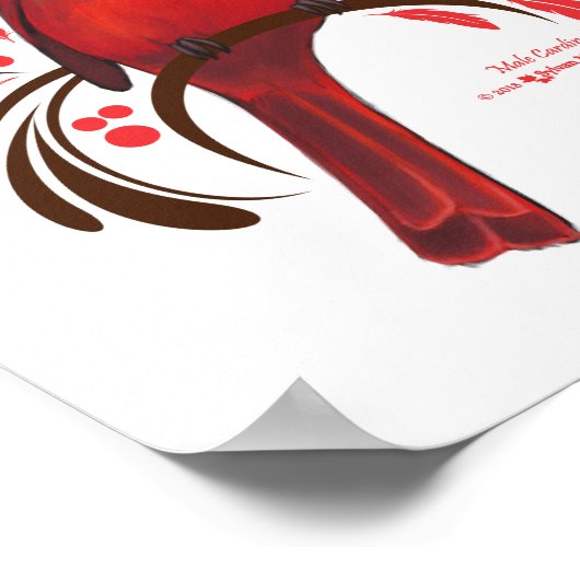 Männlicher Kardinal Poster (Ecke)