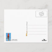Männlicher Kardinal Postkarte (Rückseite)