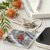 Männlicher Kardinal Schlüsselanhänger (Vorderseite rechts)