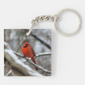 Männlicher Kardinal Schlüsselanhänger (Rückseite)