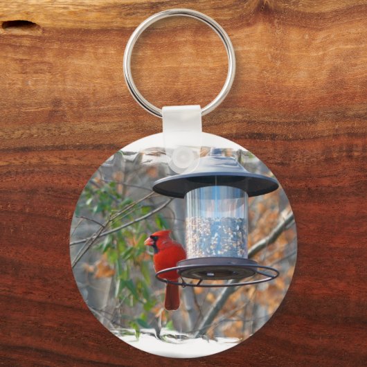 Männlicher Kardinal Schlüsselanhänger (Vorderseite)