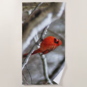 Männlicher Kardinal Strandtuch (Vorderseite)
