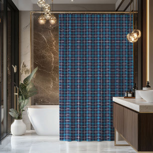 Männlicher Karierter Vorhang Blau Tartan Geschenk