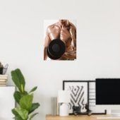 Männlicher Karosseriebauer mit Flechtgewicht Poster (Heimbüro)