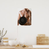 Männlicher Karosseriebauer mit Flechtgewicht Poster (Küche)