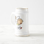 Männlicher Koch Bierglas (Vorderseite Links)