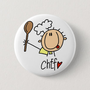 Männlicher Koch Button